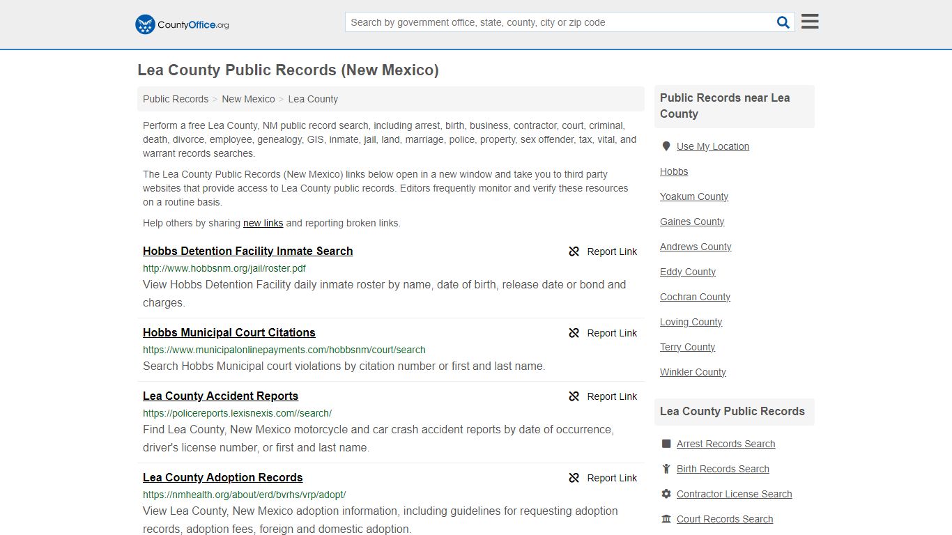 Lea County Public Records (New Mexico) - County Office