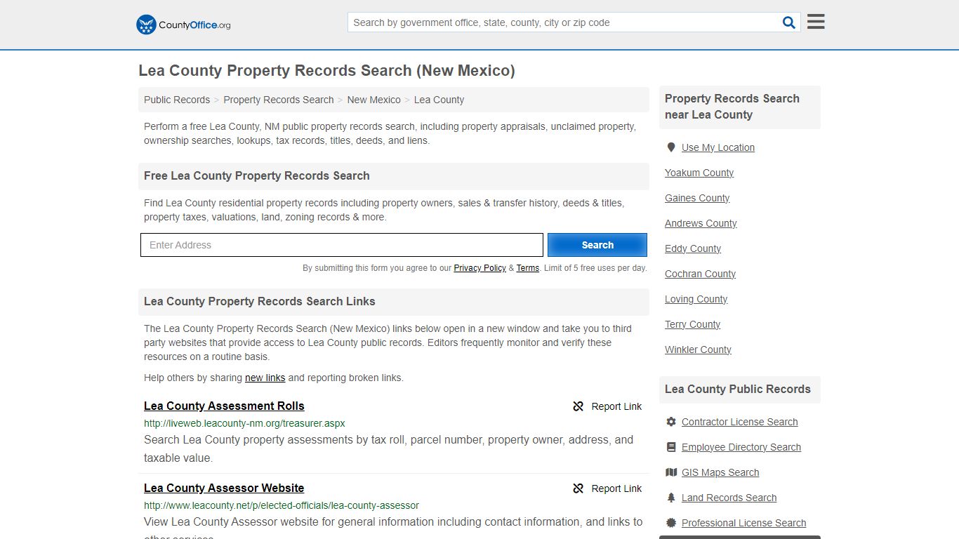 Lea County Property Records Search (New Mexico) - County Office